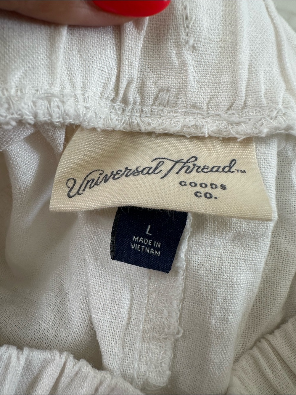 Universal Thread White High Rise Linen Pull-On Shorts. Size Large - Picture 4 of 11